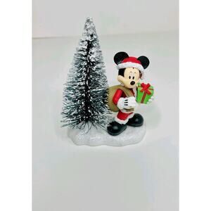Disney Christmas Village 2025 Santa Mickey Mouse with Tree Figure Brand New